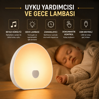 Elarose™ Beyaz Gürültü Cihazı ve Gece Lambası